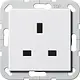 Gira 277603 wandcontactdoos British Standard verhoogde aanraakbeveiliging 13/250v Systeem 55