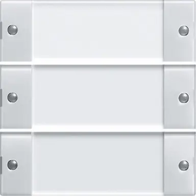 Gira 213303 wippenset drievoudig met tekstkader systeem 55 wit glans