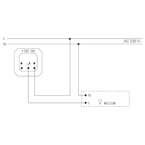 Gira 118100 draaidimmer 100-1000 Watt