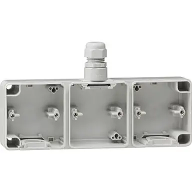 Gira 007335 bodemdeel 3-voudig 1xM20 opbouw IP44
