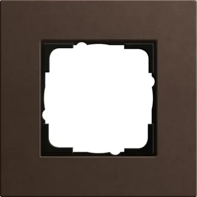 Gira 0211223 afdekraam 1-voudig Esprit linoleum-multiplex donkerbruin