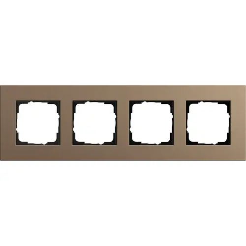 Gira 0214221 afdekraam 4-voudig Esprit linoleum-multiplex lichtbruin