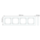 Gira 0214410 afdekraam 4-voudig E3 wit glans