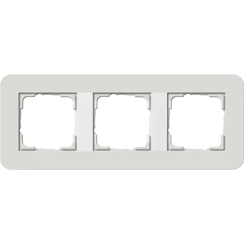Gira 0213411 afdekraam 3-voudig E3 lichtgrijs/wit