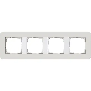 Gira 0214411 afdekraam 4-voudig E3 lichtgrijs/wit