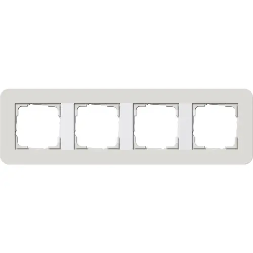 Gira 0214411 afdekraam 4-voudig E3 lichtgrijs/wit