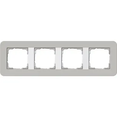 Gira 0214412 afdekraam 4-voudig E3 grijs/wit