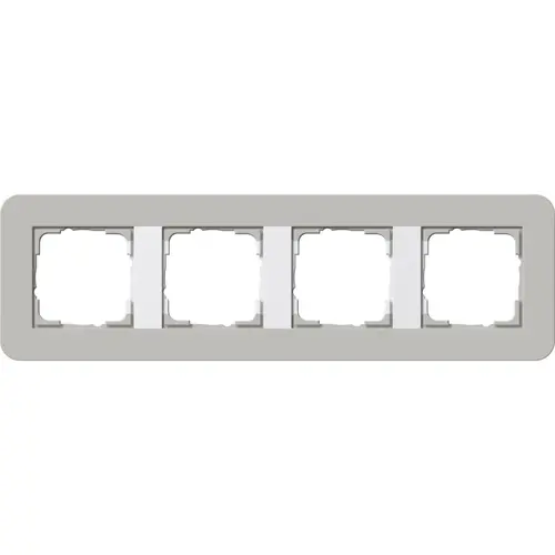 Gira 0214412 afdekraam 4-voudig E3 grijs/wit