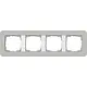 Gira 0214412 afdekraam 4-voudig E3 grijs/wit