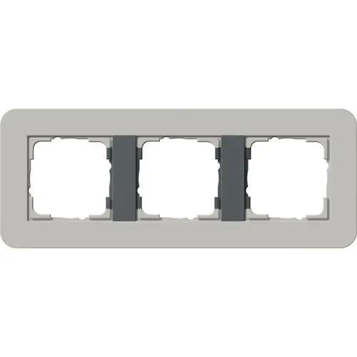 Gira 0213422 afdekraam 3-voudig E3 grijs/antraciet