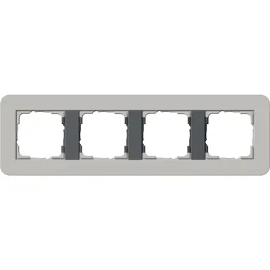 Gira 0214422 afdekraam 4-voudig E3 grijs/antraciet