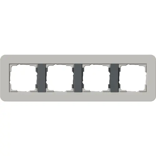 Gira 0214422 afdekraam 4-voudig E3 grijs/antraciet