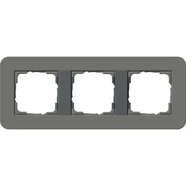 Gira 0213423 afdekraam 3-voudig E3 donkergrijs/antraciet