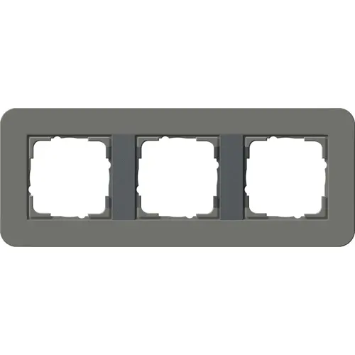 Gira 0213423 afdekraam 3-voudig E3 donkergrijs/antraciet