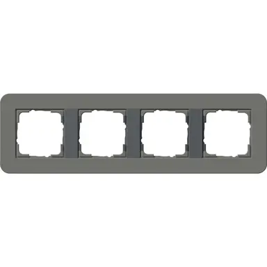 Gira 0214423 afdekraam 4-voudig E3 donkergrijs/antraciet