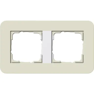 Gira 0212417 afdekraam 2-voudig E3 zand/wit