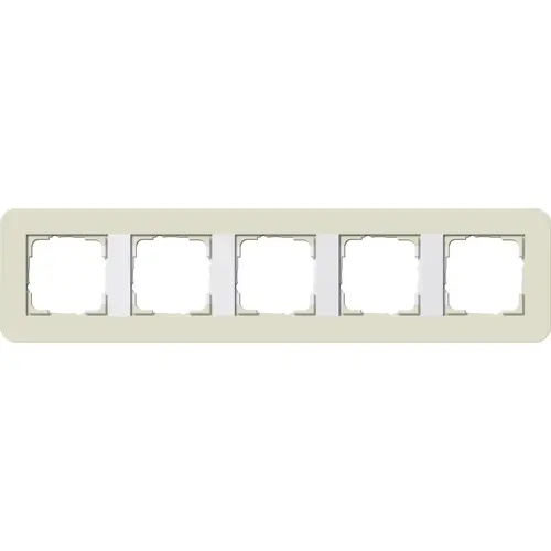 Gira 0215417 afdekraam 5-voudig E3 zand/wit