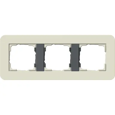 Gira 0213427 afdekraam 3-voudig E3 zand/antraciet