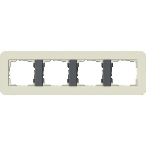 Gira 0214427 afdekraam 4-voudig E3 zand/antraciet