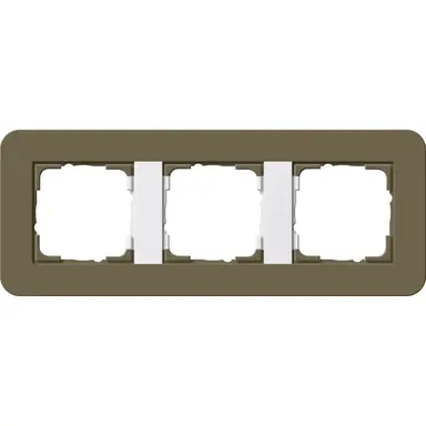 Gira 0213416 afdekraam 3-voudig E3 umbra/wit