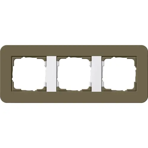 Gira 0213416 afdekraam 3-voudig E3 umbra/wit