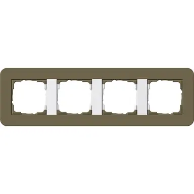 Gira 0214416 afdekraam 4-voudig E3 umbra/wit