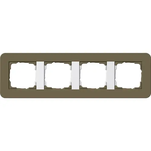 Gira 0214416 afdekraam 4-voudig E3 umbra/wit