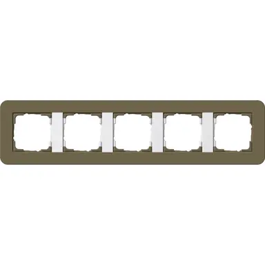 Gira 0215416 afdekraam 5-voudig E3 umbra/wit