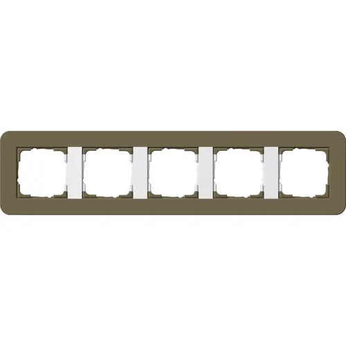 Gira 0215416 afdekraam 5-voudig E3 umbra/wit