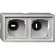 Gira 0062112 opbouwbak 2-voudig F100 wit glans