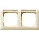 Gira 109201 afdekraam 2-voudig horizontaal met tekstkader Standaard 55 creme glans