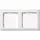 Gira 109203 afdekraam 2-voudig horizontaal met tekstkader Standaard 55 wit glans