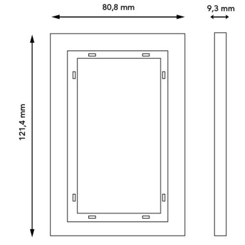 Gira 100129 afdekraam 1.5-voudig E2 wit glanzend