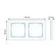 Gira 021218 afdekraam 2-voudig Esprit glas mint