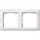 Gira 109227 afdekraam 2-voudig horizontaal met tekstkader Standaard 55 wit mat