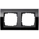 Gira 0212738 afdekraam 2-voudig Event Clear zwart glans/antraciet mat