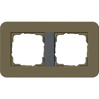 Gira 0212426 afdekraam 2-voudig E3 omber/antraciet