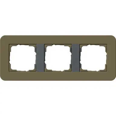 Gira 0213426 afdekraam 3-voudig E3 omber/antraciet