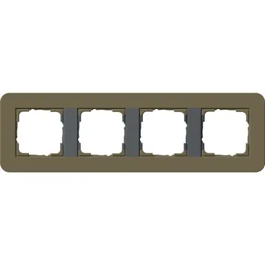 Gira 0214426 afdekraam 4-voudig E3 omber/antraciet