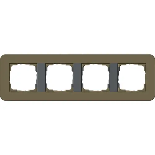Gira 0214426 afdekraam 4-voudig E3 omber/antraciet