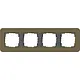 Gira 0214426 afdekraam 4-voudig E3 omber/antraciet