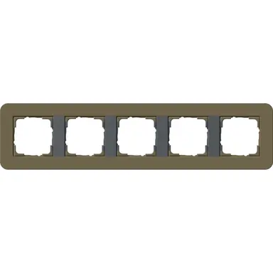 Gira 0215426 afdekraam 5-voudig E3 omber/antraciet