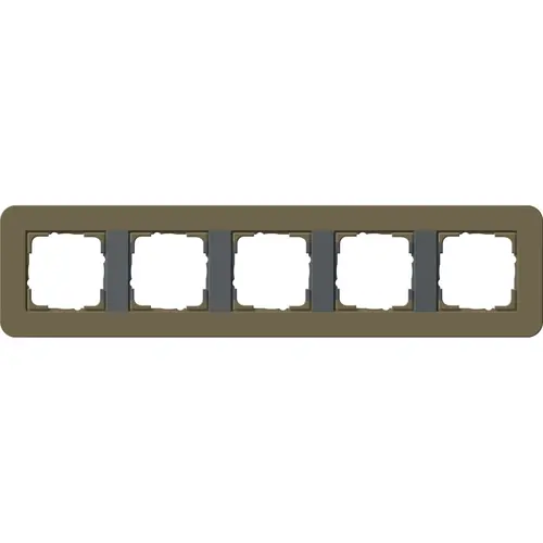Gira 0215426 afdekraam 5-voudig E3 omber/antraciet