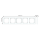 Gira 0215426 afdekraam 5-voudig E3 omber/antraciet