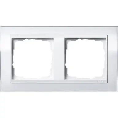 Gira 0212723 afdekraam 2-voudig Event Clear wit glans