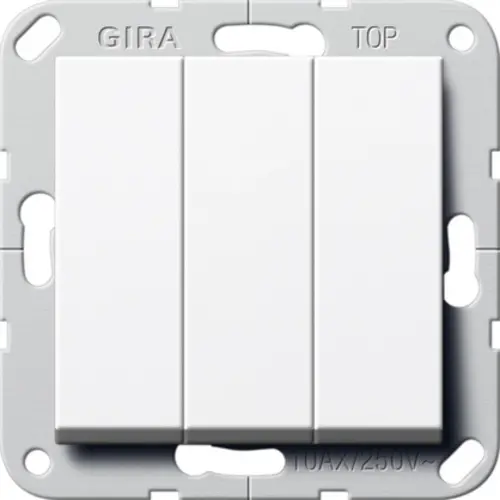Gira 283203 wisselschakelaar 3-voudig Systeem 55 wit glans