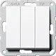 Gira 283203 wisselschakelaar 3-voudig Systeem 55 wit glans