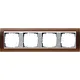 Gira 021459 afdekraam 4-voudig Event Opaque donkerbruin mat/aluminium mat
