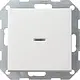Gira 012203 drukvlakschakelaar controleverlichting 2-polig Systeem 55 wit glans
