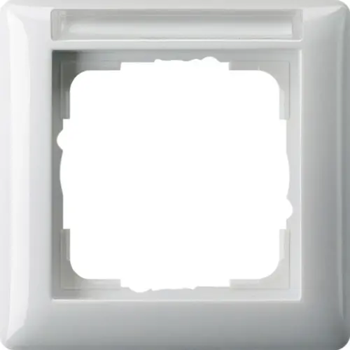 Gira 109103 afdekraam 1-voudig met tekstkader Standaard 55 wit glans